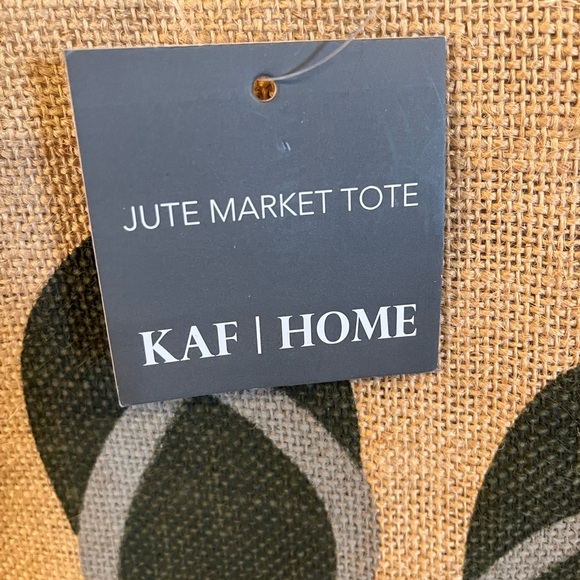 Kaf Home Durable Jute Market Tote Bag Flip Flops Beach Vacation Reusable EUC - Picture 7 of 11